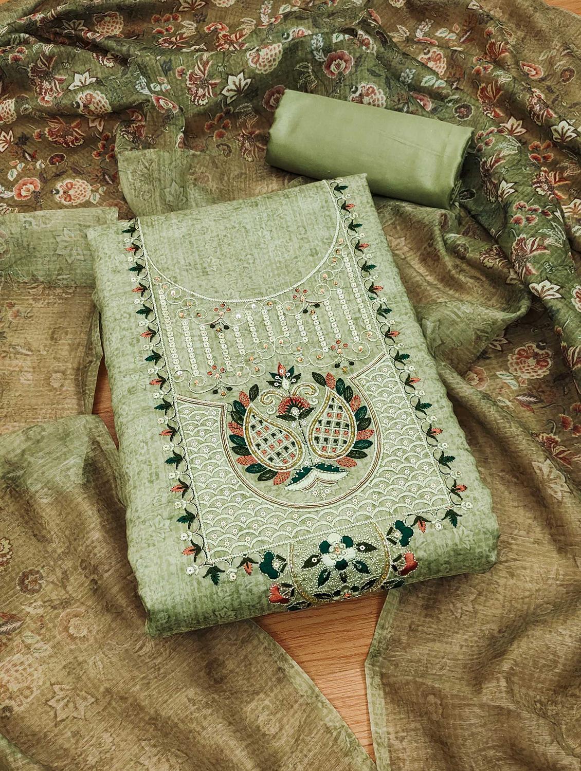 women embroidered unstitched suit set - 21971800 - Zoom Image - 0