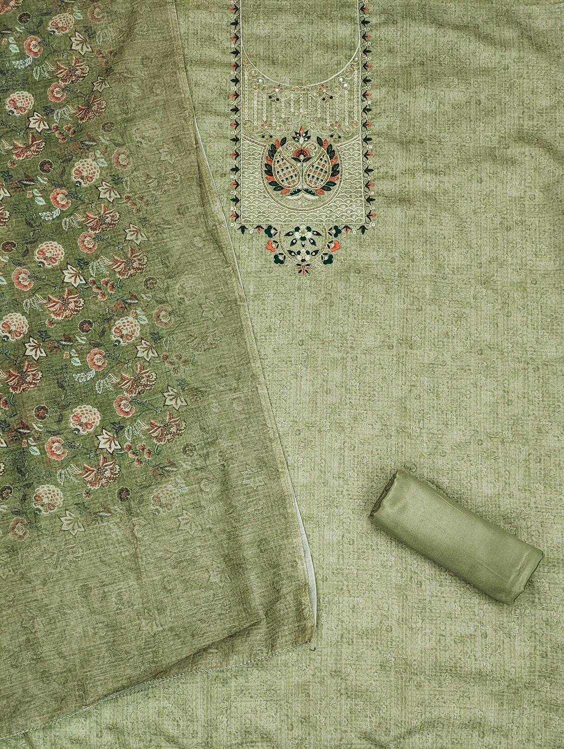 women embroidered unstitched suit set - 21971800 - Standard Image - 2