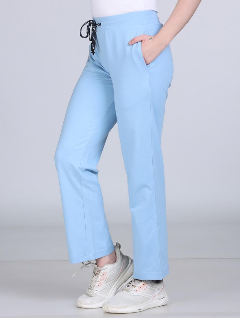 women solid mid rise regular fit track pant - 21971818 - Standard Image - 2