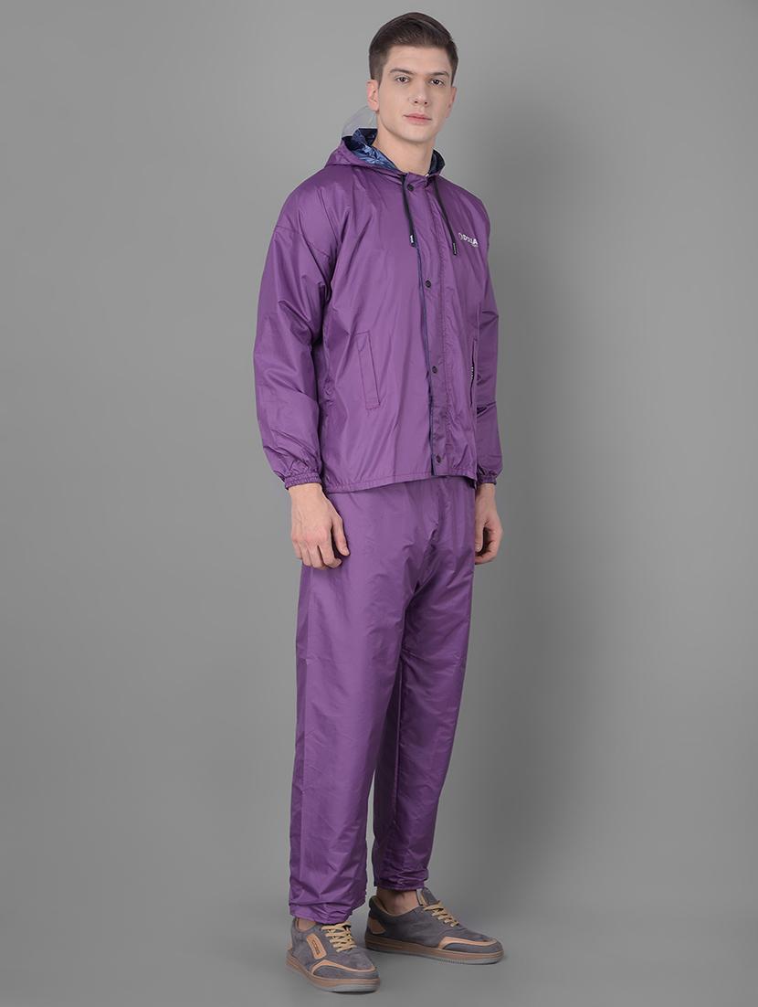 men solid long sleeve rain suit set - 21971882 - Standard Image - 2