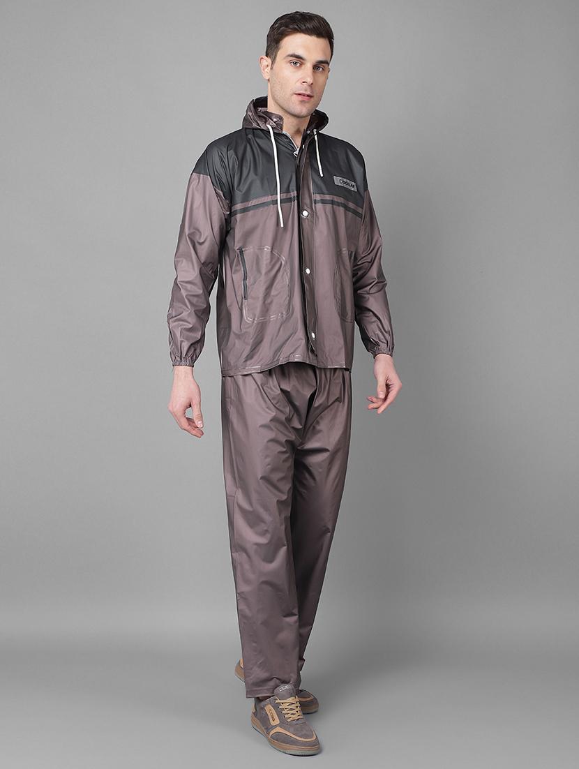 men color block long sleeve rain suit set - 21971925 - Standard Image - 2