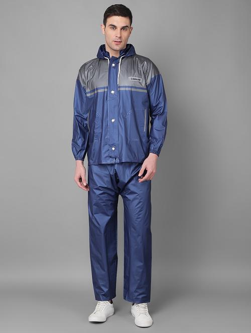 men color block long sleeve rain suit set - 21971927 - Standard Image - 0