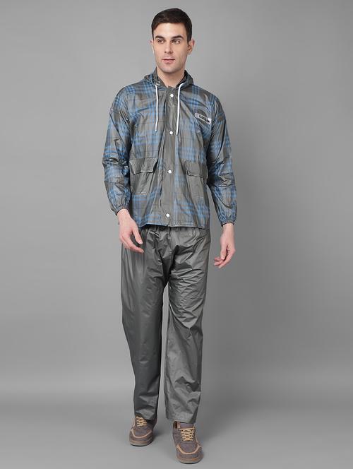 men checkered long sleeve rain suit set  - 21971934 -  Standard Image - 0