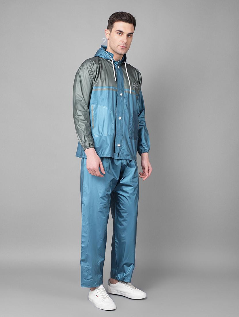 men color block long sleeve rain suit set - 21971938 - Standard Image - 2