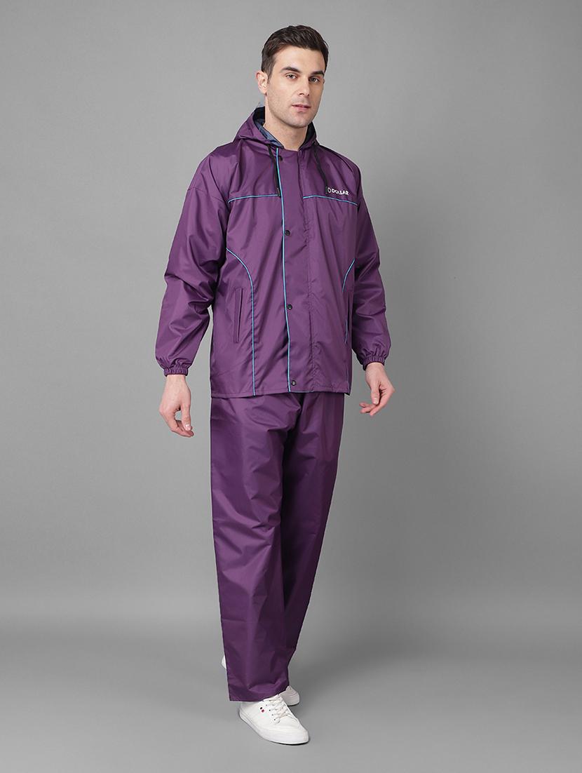 men solid long sleeve rain suit set - 21971950 - Standard Image - 2