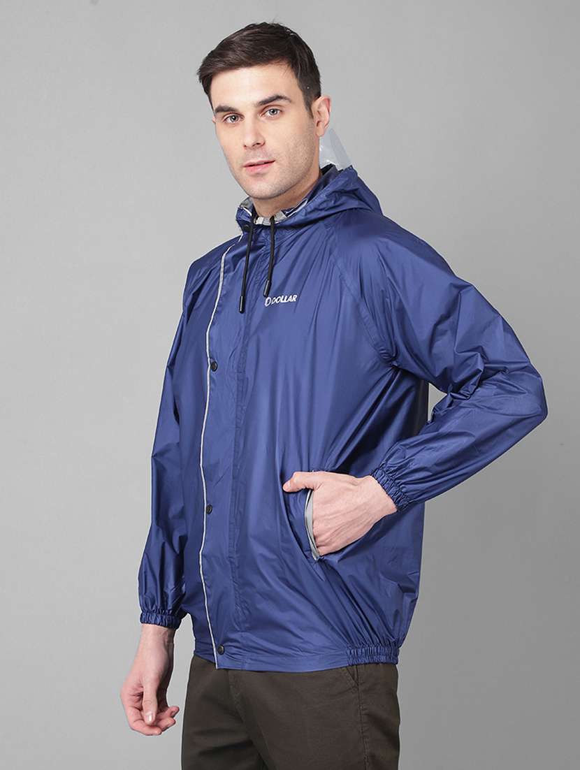 men solid hooded long sleeve rain jacket  - 21971961 -  Standard Image - 2
