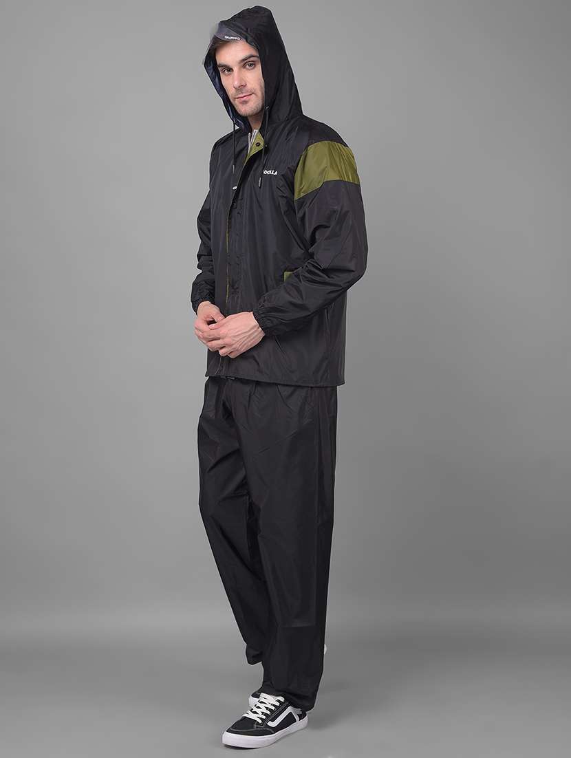 men solid long sleeve rain suit set - 21971977 - Standard Image - 2