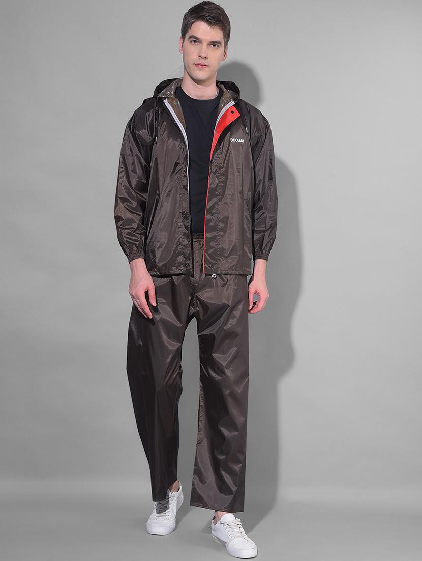 men solid long sleeve rain suit set  - 21972023 -  Zoom Image - 0