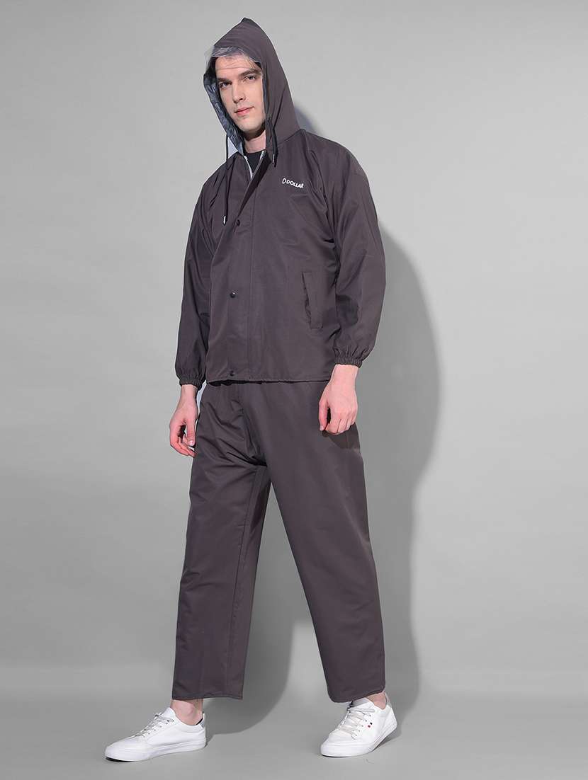 men solid long sleeve rain suit set - 21972027 - Standard Image - 2