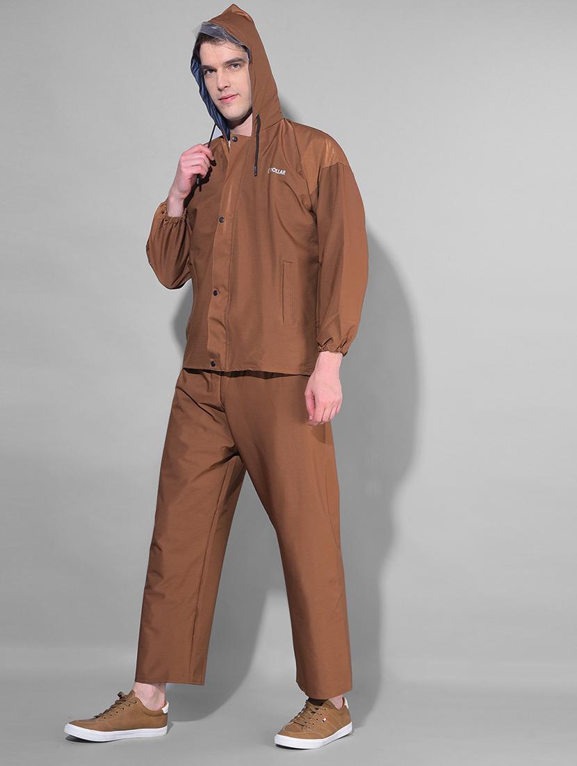 men solid long sleeve rain suit set - 21972031 - Standard Image - 2