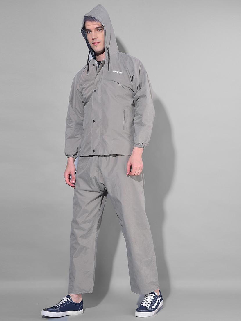 men solid long sleeve rain suit set - 21972032 - Standard Image - 2