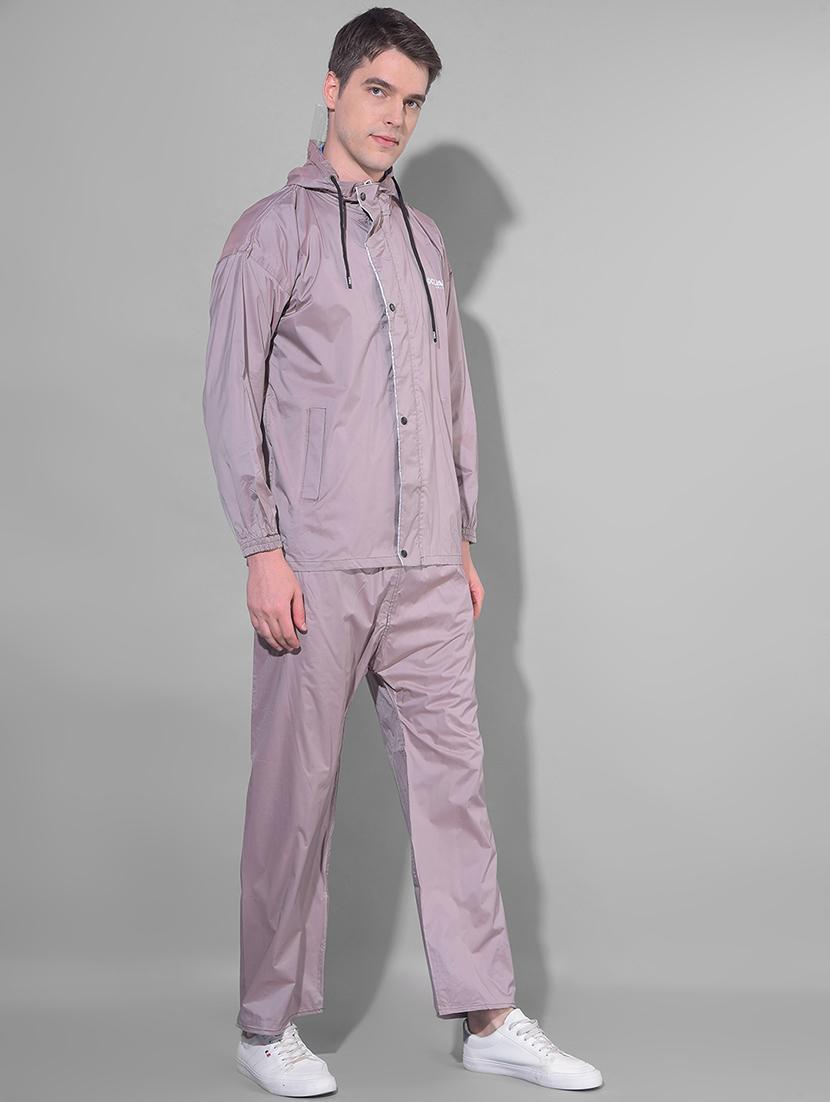 men solid long sleeve rain suit set - 21972047 - Standard Image - 2