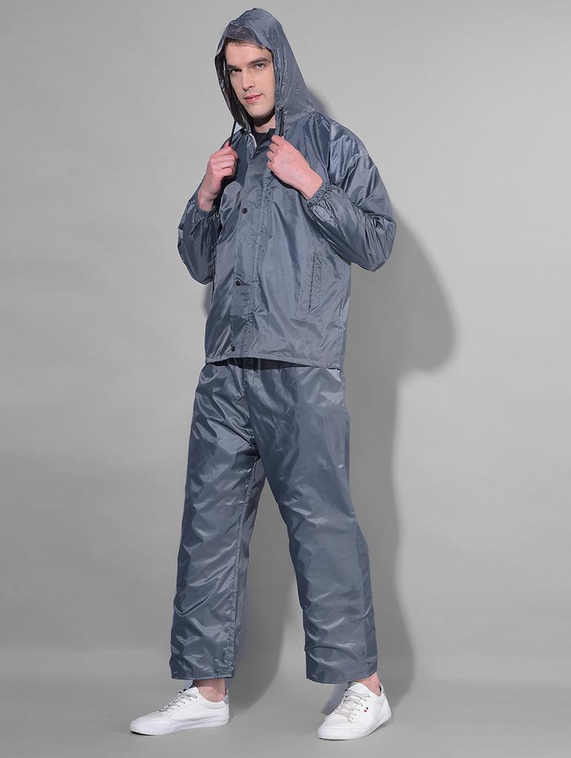 men solid long sleeve rain suit set - 21972074 - Standard Image - 2