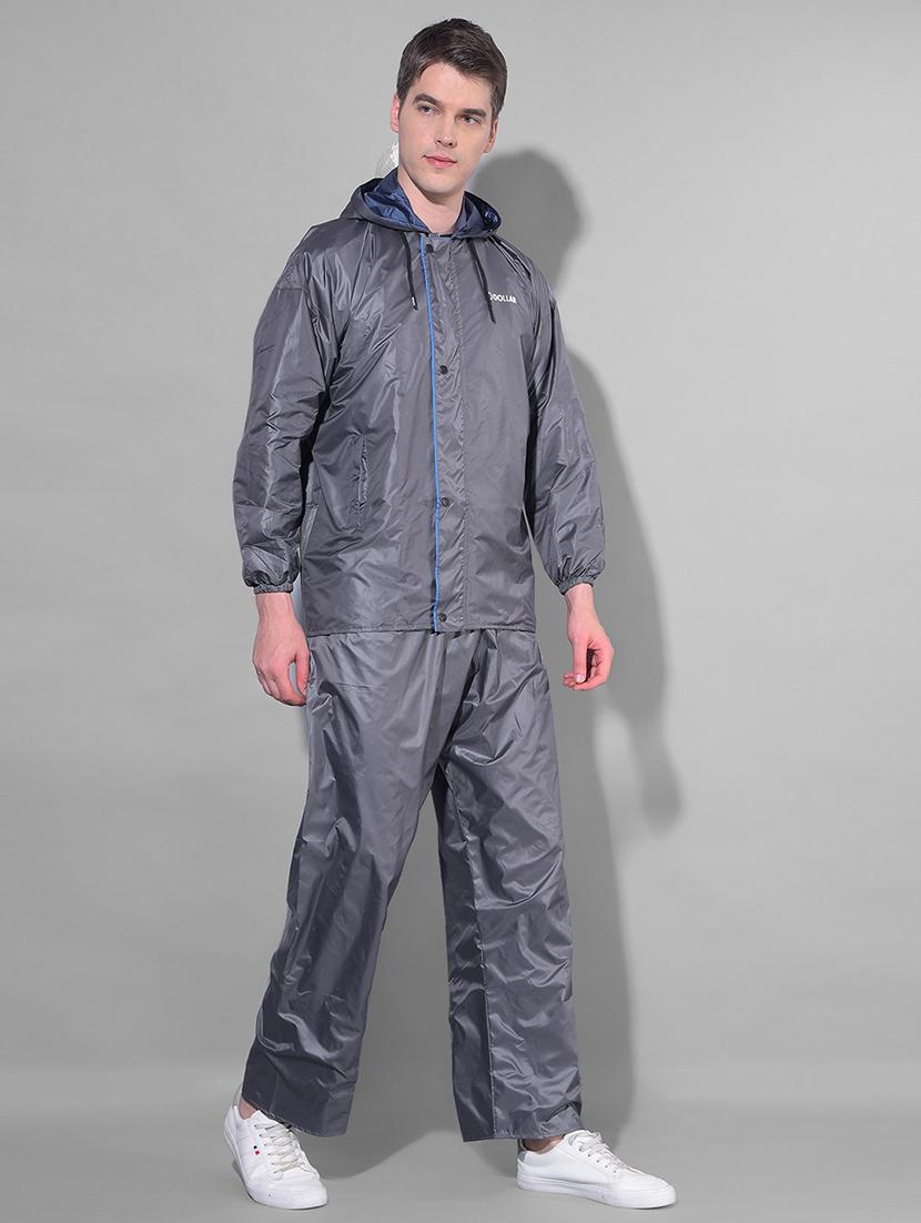 men solid long sleeve rain suit set - 21972076 - Standard Image - 2