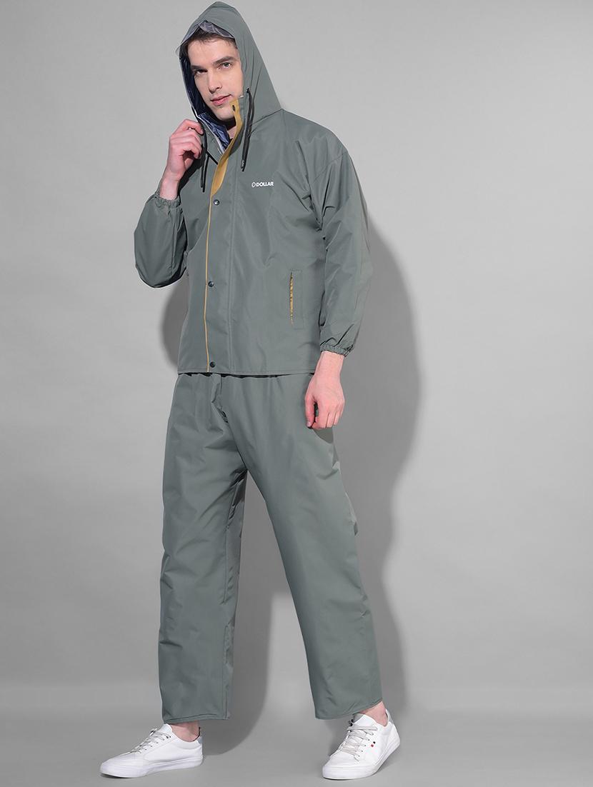 men solid long sleeve rain suit set - 21972091 - Standard Image - 2