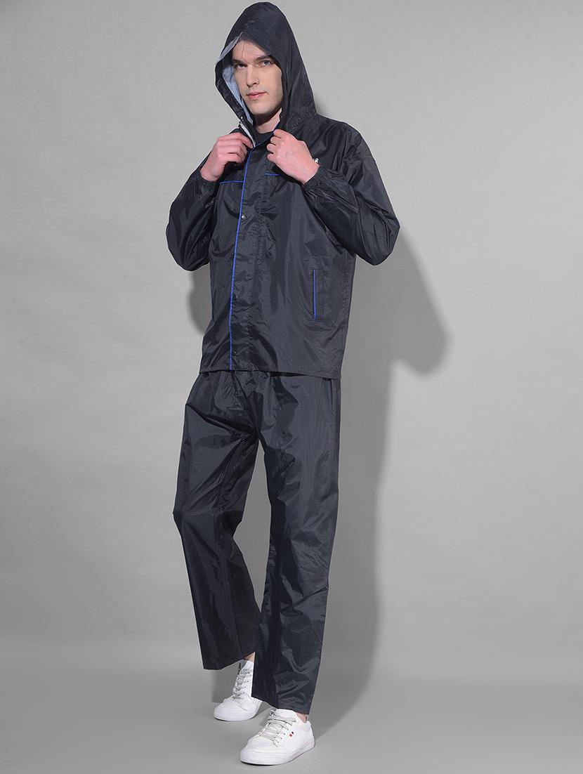 men solid long sleeve rain suit set - 21972114 - Standard Image - 2