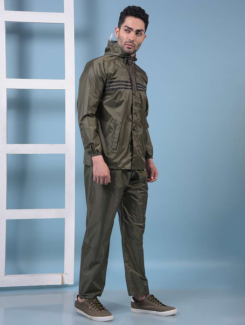 men solid long sleeve rain suit set - 21972151 - Standard Image - 2