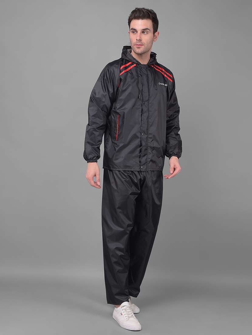 men solid long sleeve rain suit set - 21972152 - Standard Image - 2