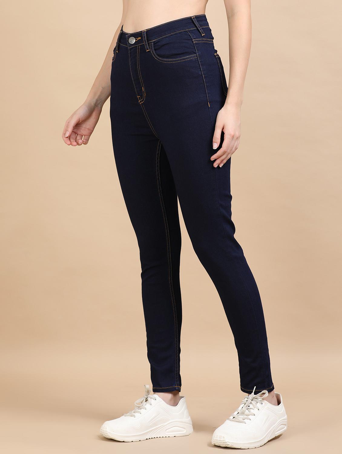 women solid high rise skinny fit jean - 21972275 - Standard Image - 2