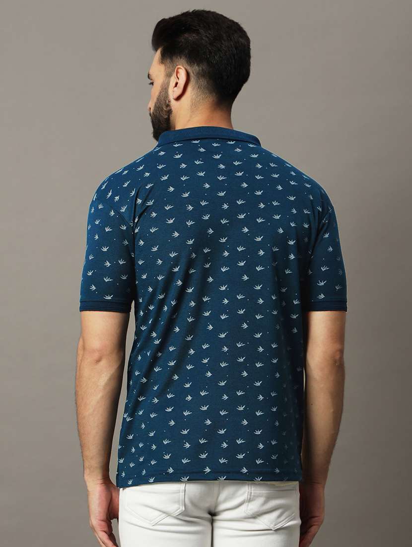 men printed short sleeve regular fit polo t-shirt - 21972395 -  Standard Image - 2