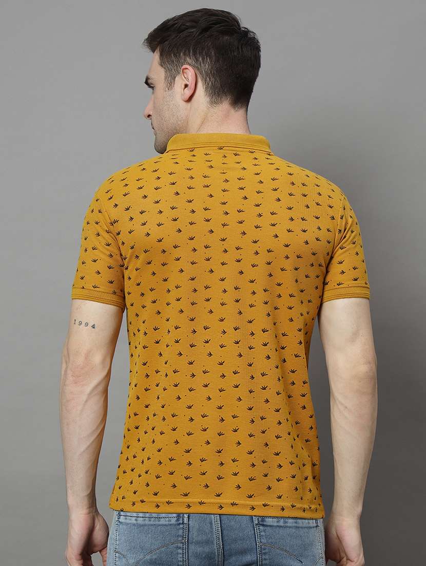 men printed short sleeve regular fit polo t-shirt - 21972398 -  Standard Image - 2