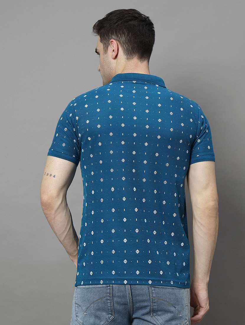 men printed short sleeve regular fit polo t-shirt - 21972403 -  Standard Image - 2