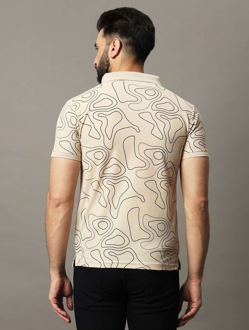 men printed short sleeve regular fit polo t-shirt - 21972432 - Standard Image - 2
