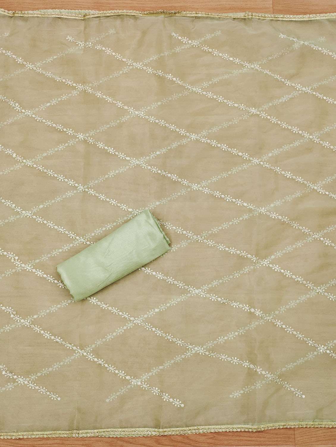 women printed embroidered unstitched suit set - 21972468 -  Standard Image - 2