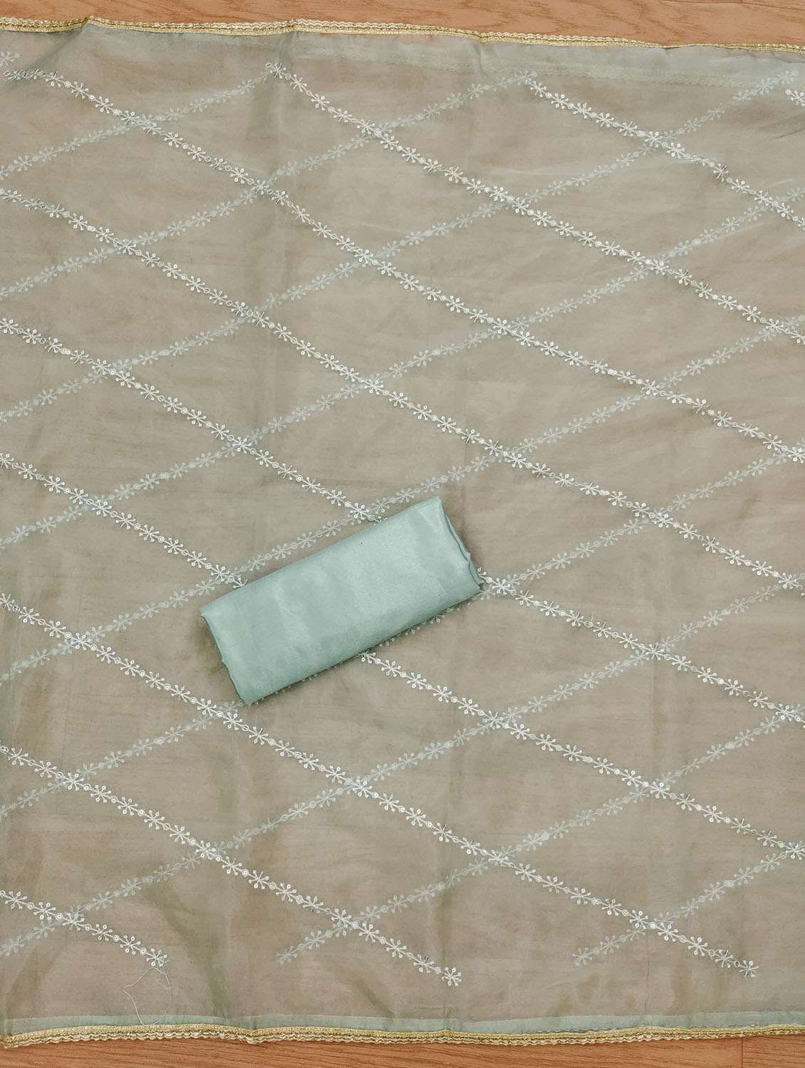 women printed embroidered unstitched suit set - 21972469 -  Standard Image - 2