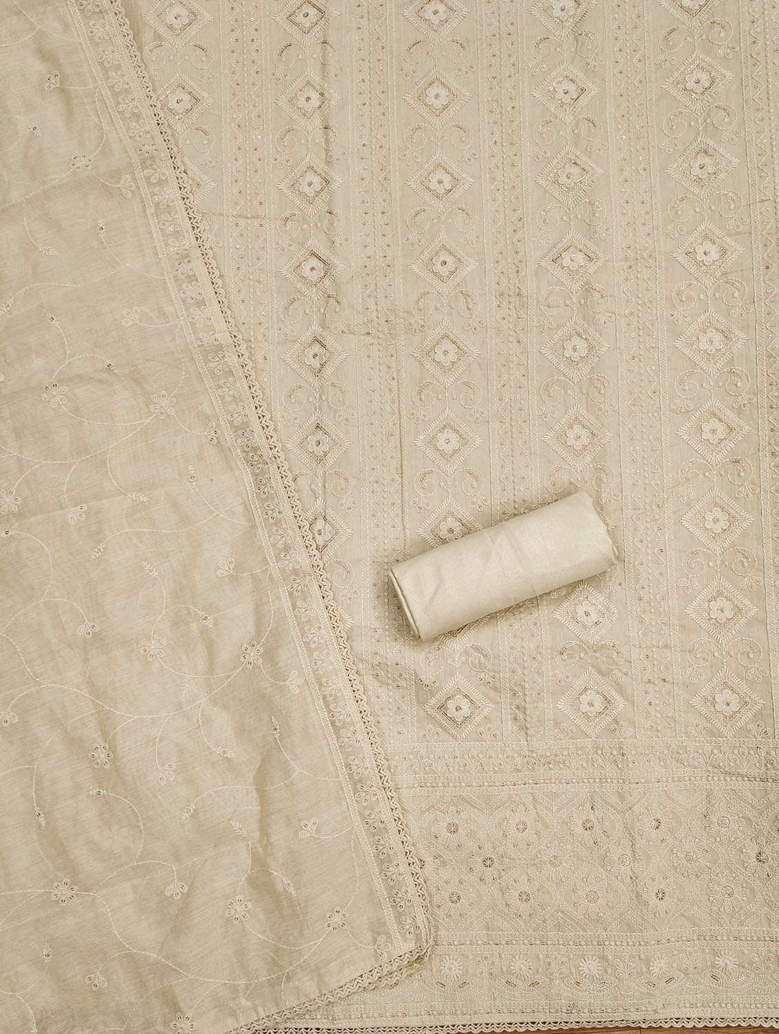 women solid with work embroidered unstitched suit set - 21972524 -  Standard Image - 2