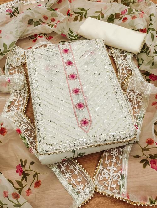 women floral embroidered unstitched suit set - 21972550 -  Standard Image - 0