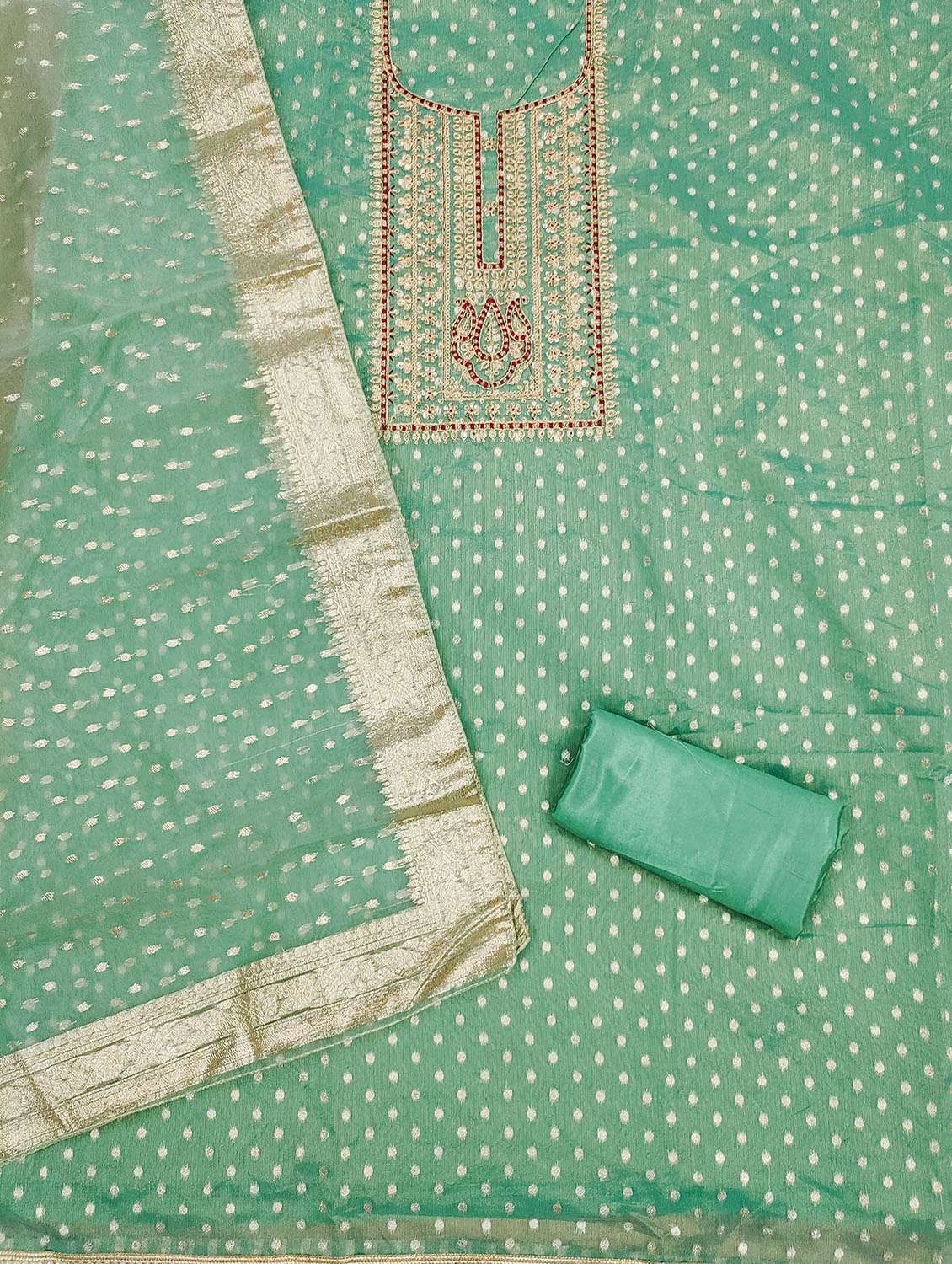 women self design embroidered unstitched suit set - 21972707 -  Standard Image - 2