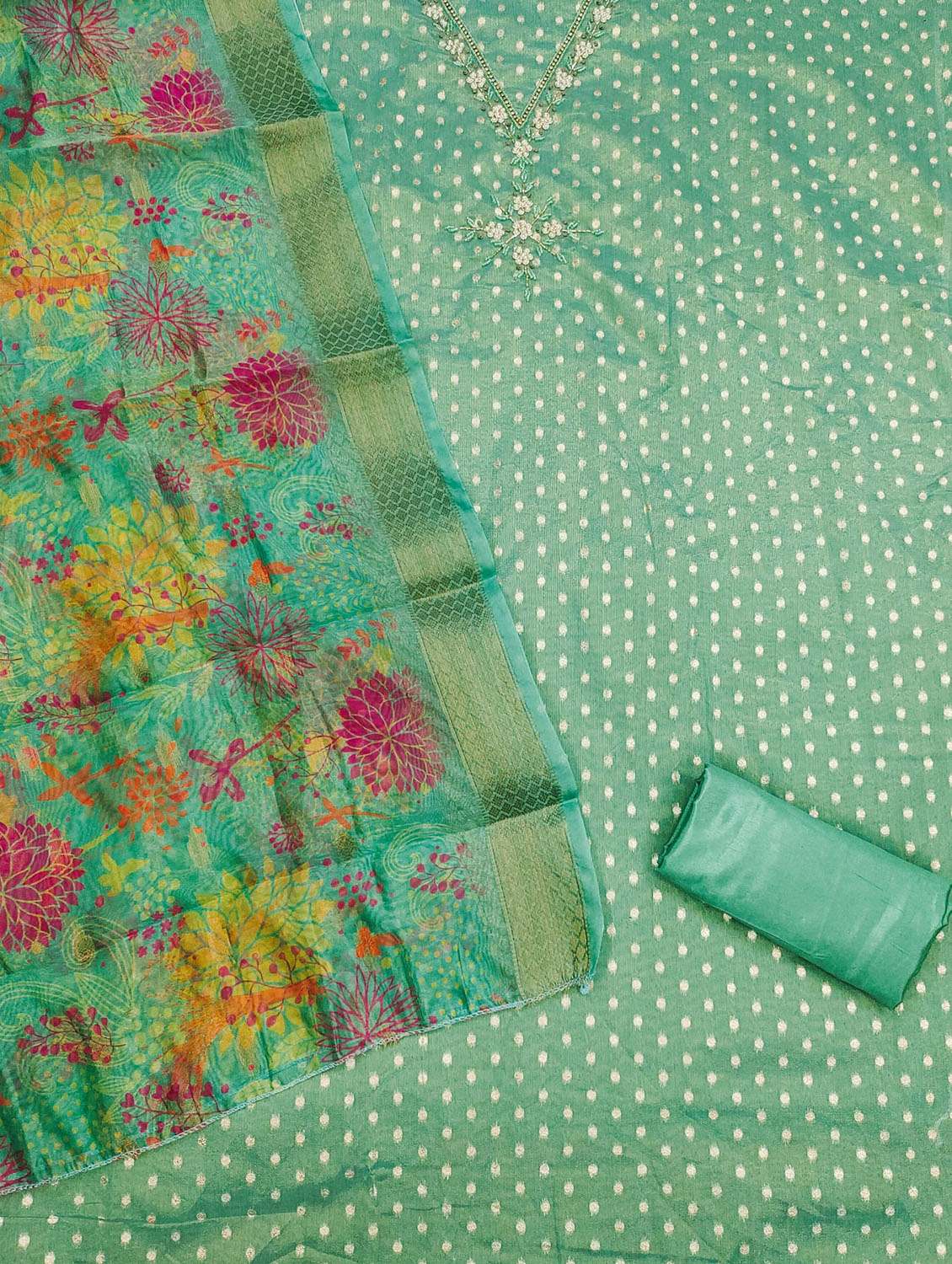 women self design embroidered unstitched suit set - 21972716 -  Standard Image - 2