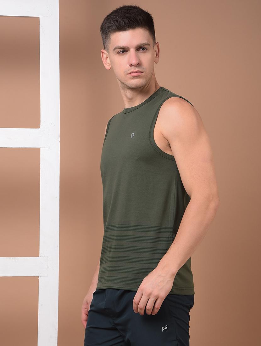 men striped sleeveless regular fit vest - 21972722 - Standard Image - 2