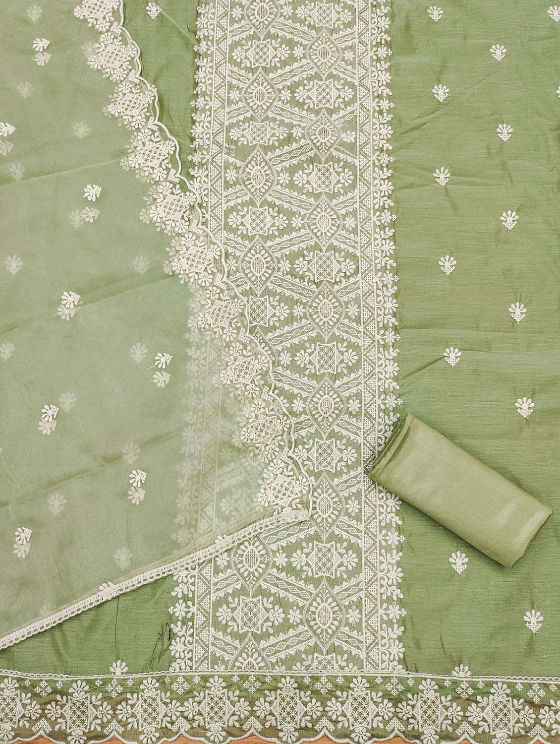 women solid with work embroidered unstitched suit set - 21972875 -  Standard Image - 2