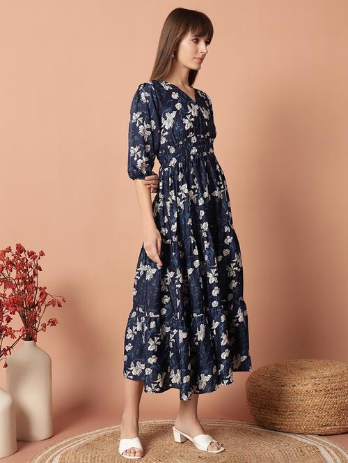 floral print fit & flare party dress - 21972904 -  Standard Image - 0
