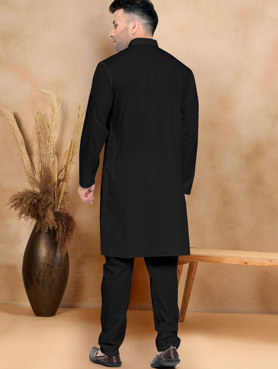 men pack of 2 solid kurta pyjama ethnic wear set - 21972914 -  Standard Image - 2