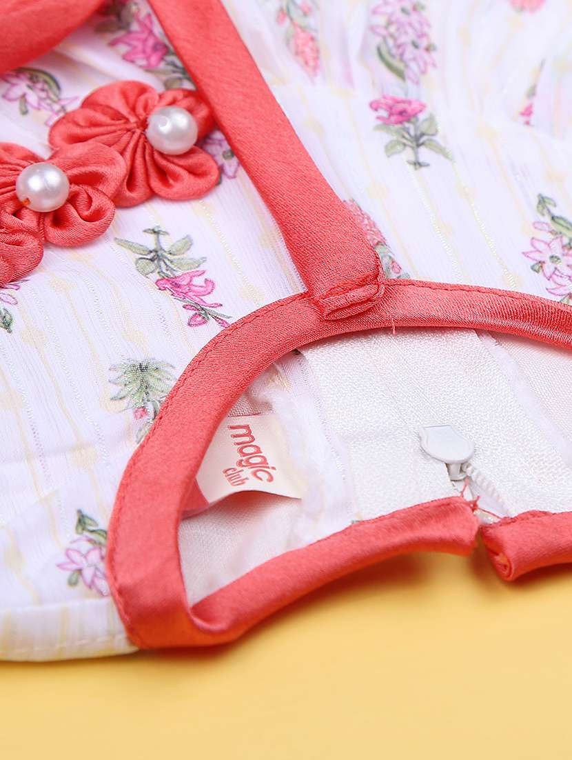 girls printed round neck frock with bloomer - 21973928 -  Standard Image - 2