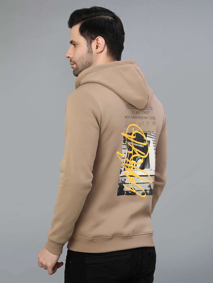 men printed long sleeve hooded sweatshirt - 21974259 -  Standard Image - 2