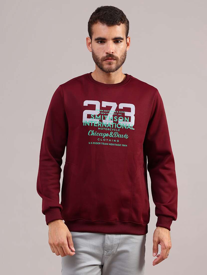 men typographic long sleeve regular fit sweatshirt - 21974588 -  Standard Image - 2