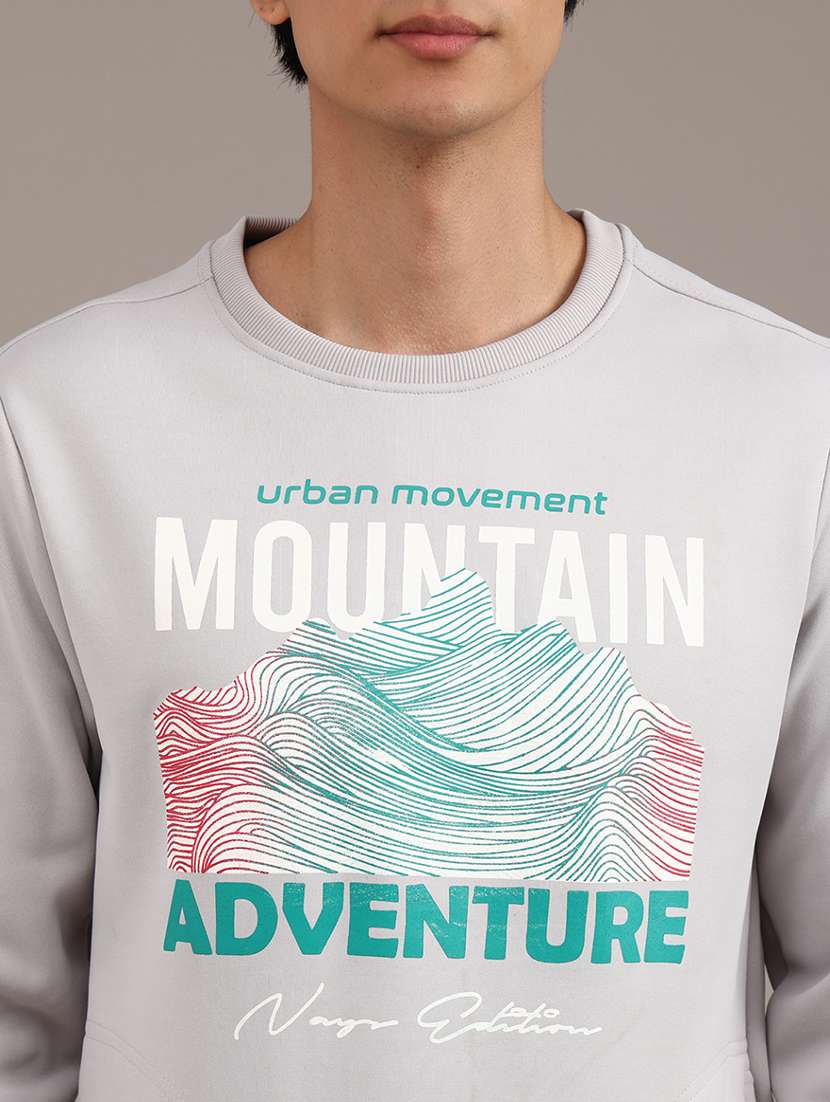 men printed long sleeve regular fit sweatshirt - 21974589 -  Standard Image - 2