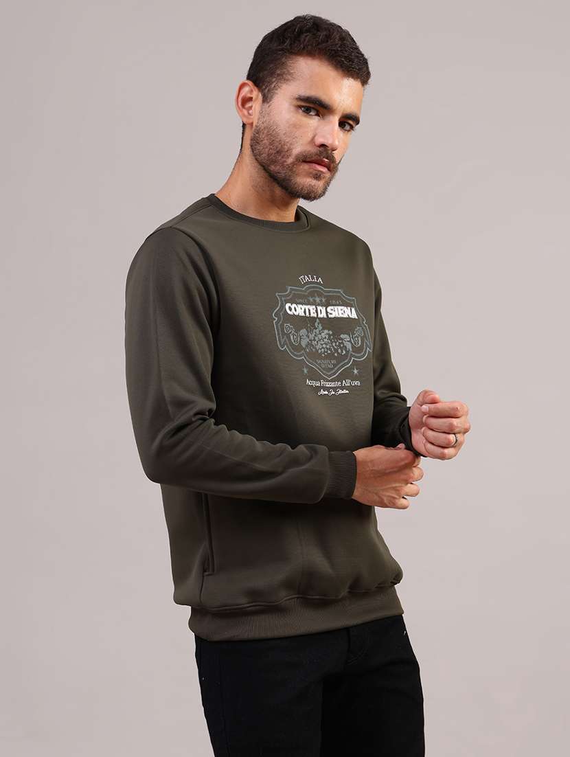 men printed long sleeve regular fit sweatshirt - 21974591 -  Standard Image - 2