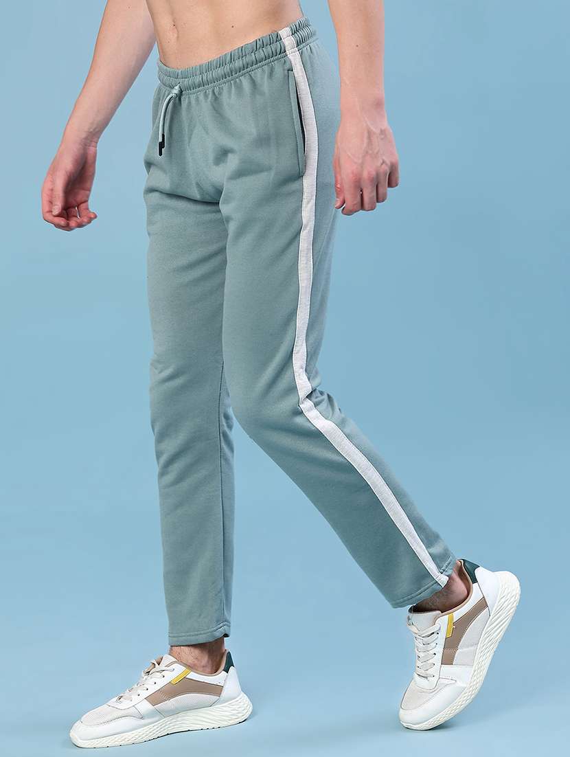 men solid mid rise full length track pant - 21974707 -  Standard Image - 2