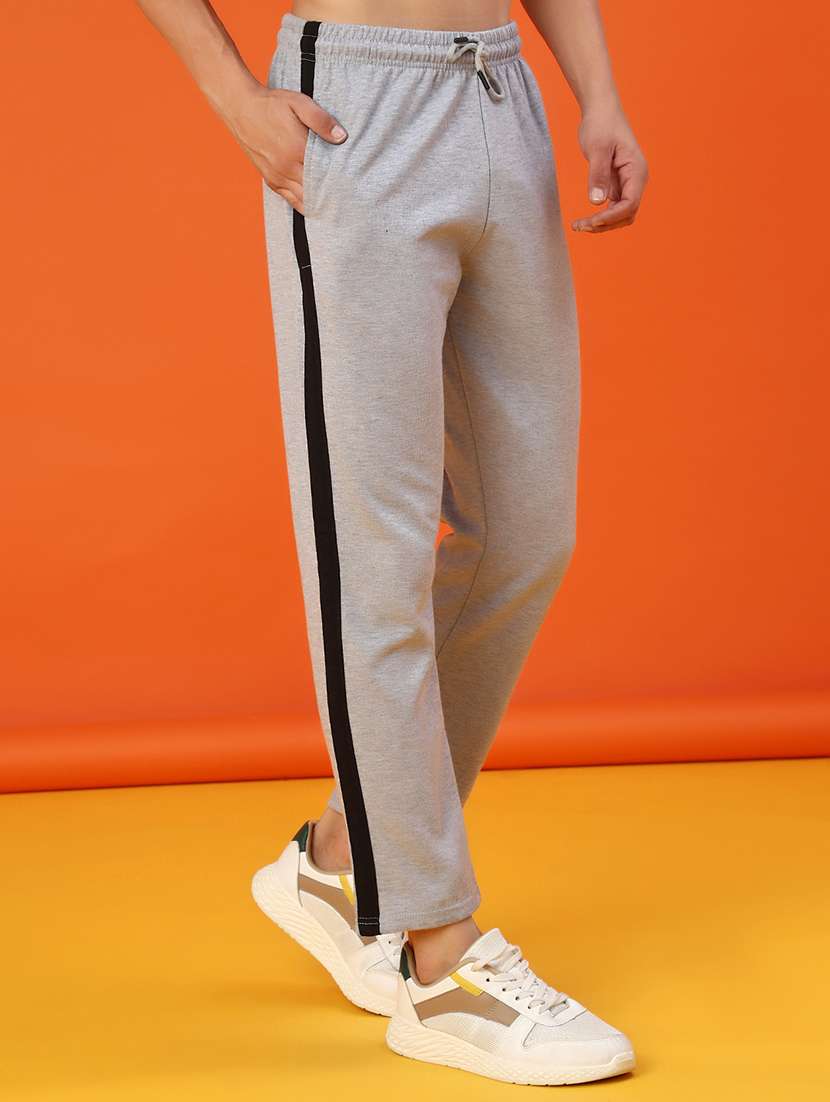 men solid mid rise full length track pant - 21974709 -  Standard Image - 2