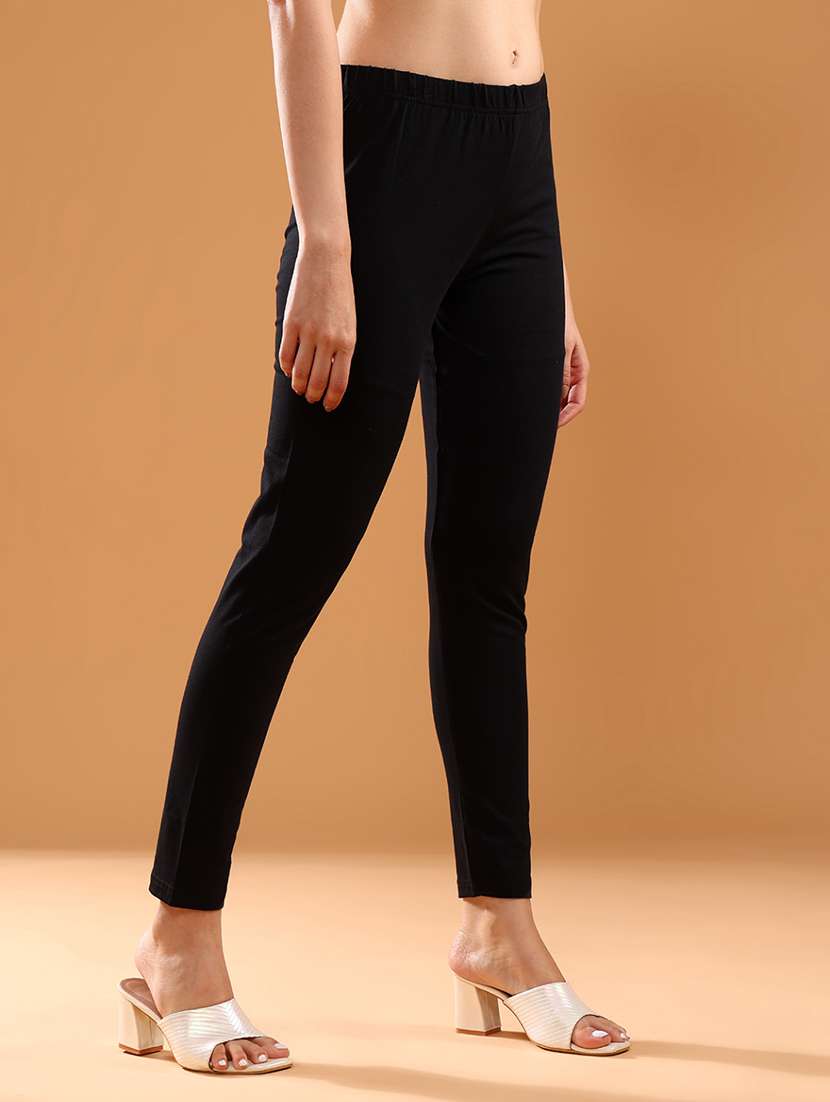 women solid mid rise ankle length leggings - 21974710 -  Standard Image - 2