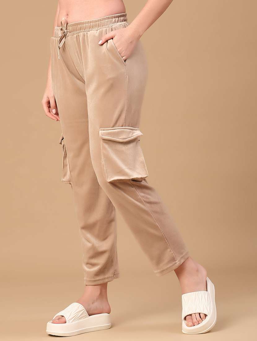 women solid mid rise cargo - 21974721 -  Standard Image - 2