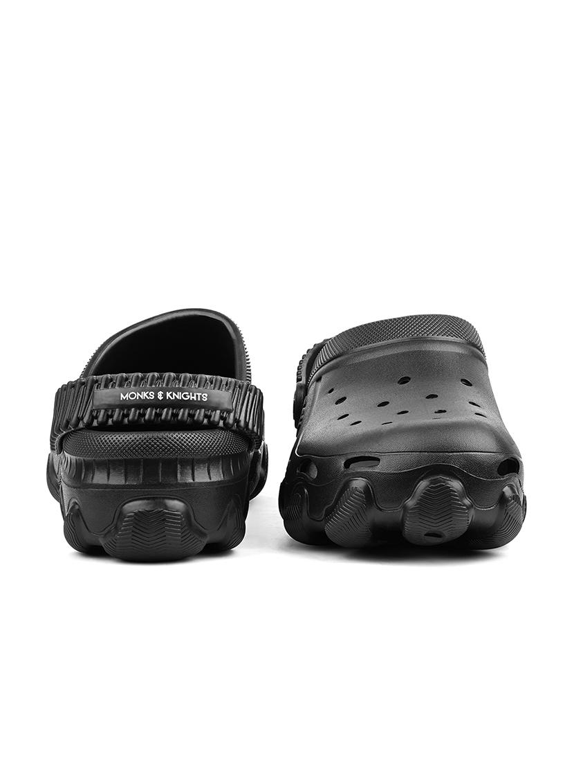 men black solid crocs - 21974859 - Standard Image - 2