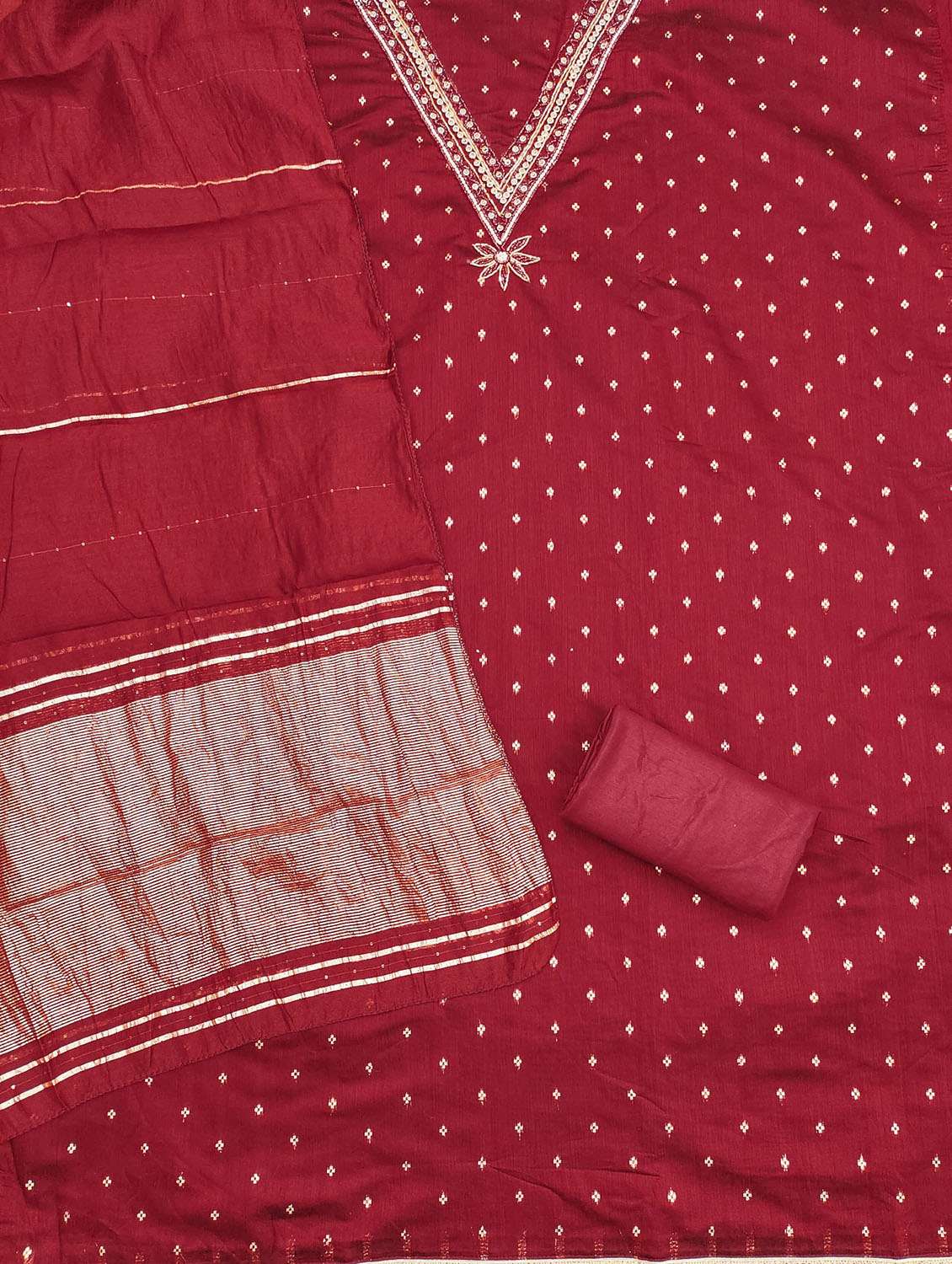 women self design embroidered unstitched suit set - 21974865 -  Standard Image - 2