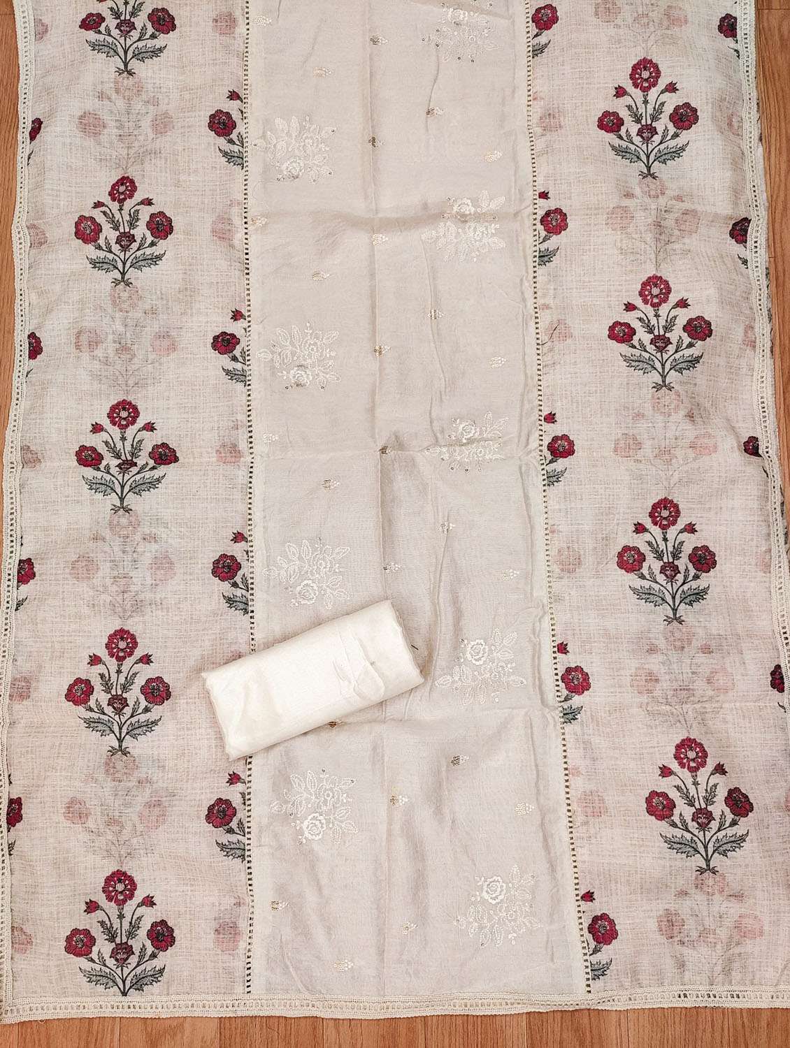 women floral embroidered unstitched suit set - 21974874 -  Standard Image - 2