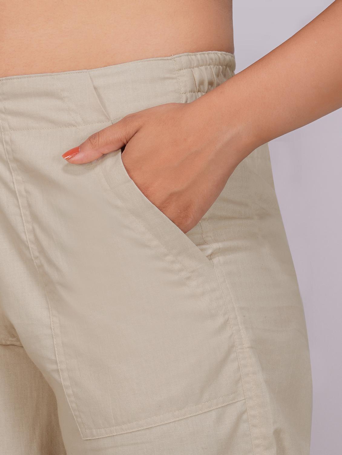 women solid mid rise straight fit trouser - 21974897 - Standard Image - 2